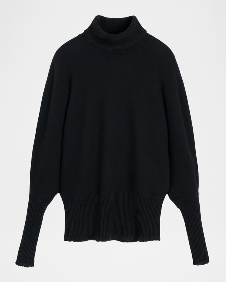 Magosa Turtleneck Raw-Edged Sweater by BY MALENE BIRGER
