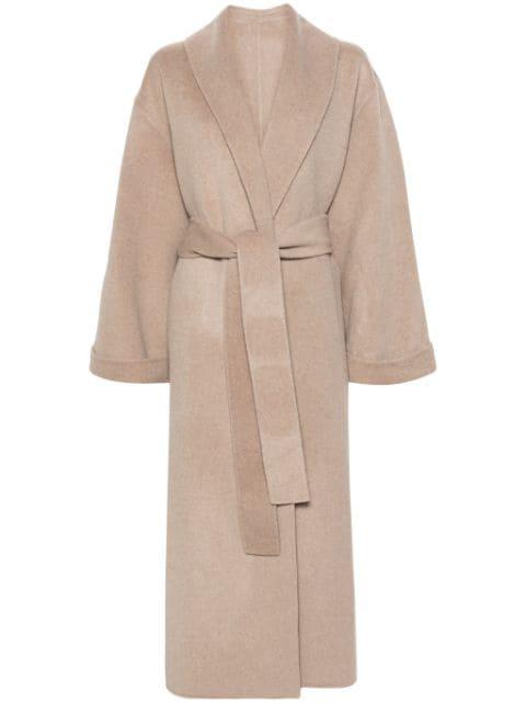 Trullem belted wool coat by BY MALENE BIRGER