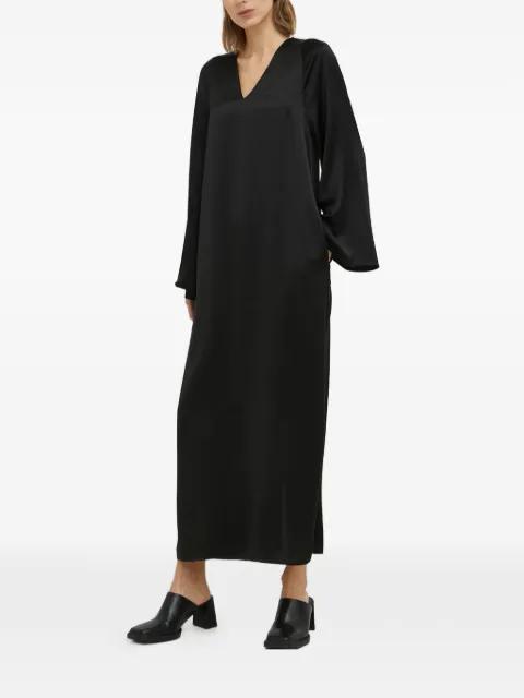 V-neck long-sleeve maxi dress by BY MALENE BIRGER