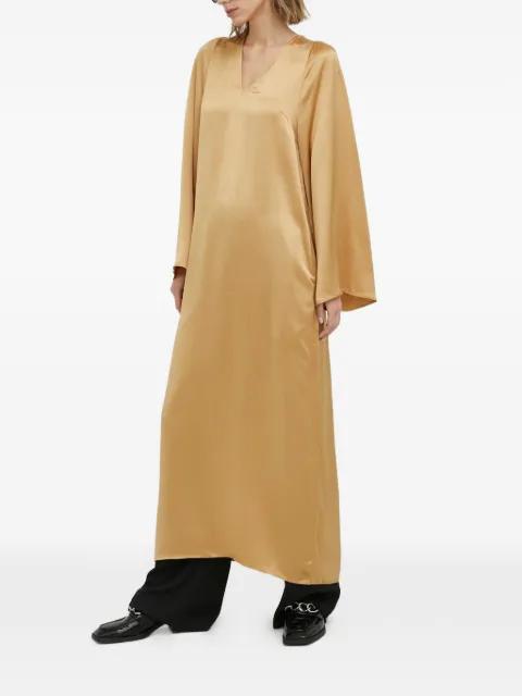 V-neck long-sleeve maxi dress by BY MALENE BIRGER