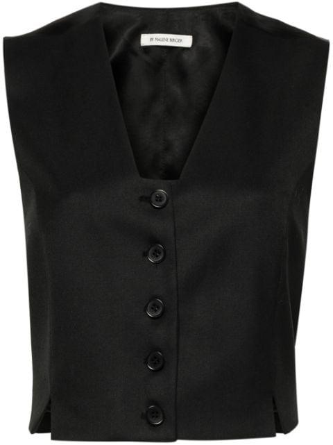 V-neck single-breasted waistcoat by BY MALENE BIRGER