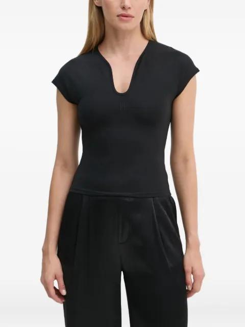 Venazia V-neck logo top by BY MALENE BIRGER