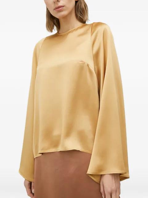 bell-sleeve blouse by BY MALENE BIRGER