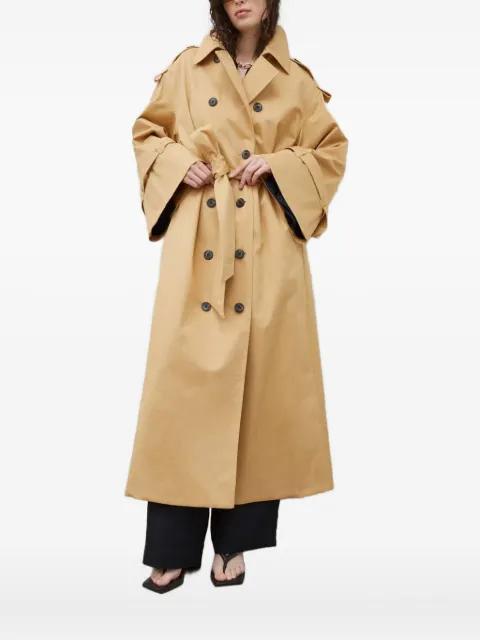 button belted coat by BY MALENE BIRGER