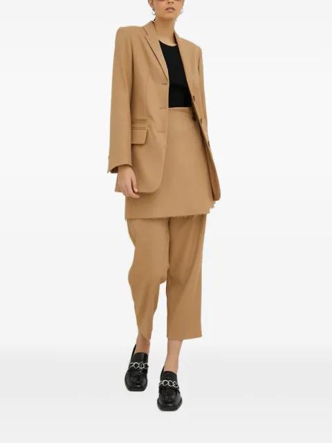 button-detail frayed skirt by BY MALENE BIRGER