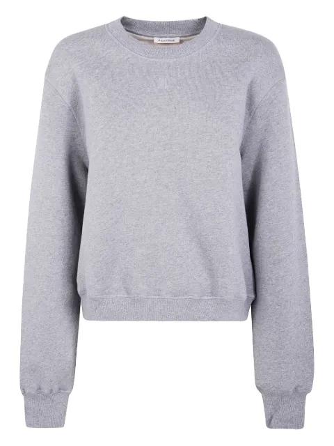 embroidered-logo crew-neck sweatshirt by BY MALENE BIRGER
