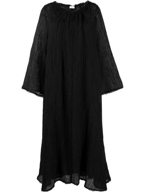 frayed-edge maxi dress by BY MALENE BIRGER