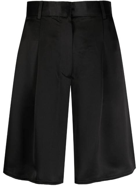 high-waist satin shorts by BY MALENE BIRGER