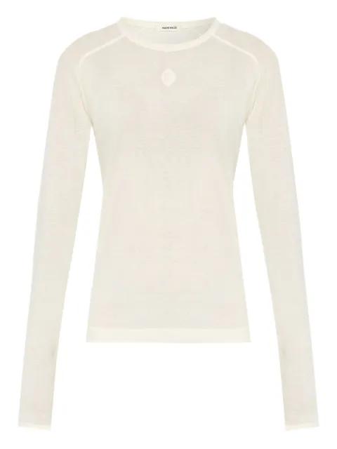logo-embroidered long-sleeve top by BY MALENE BIRGER
