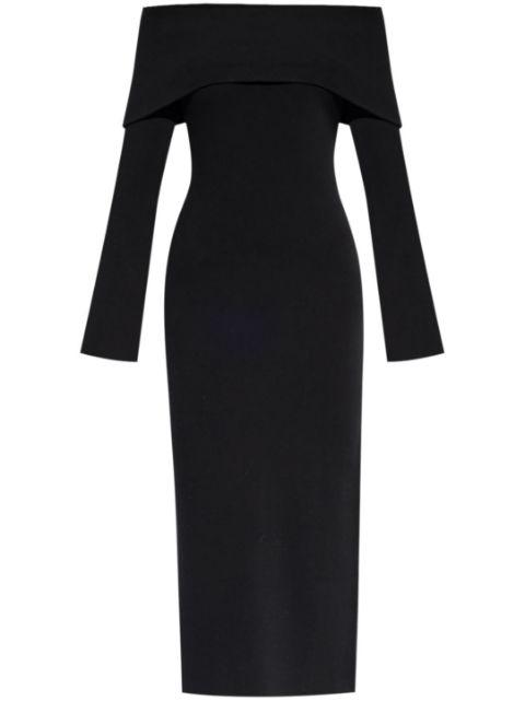 off-shoulder maxi dress by BY MALENE BIRGER