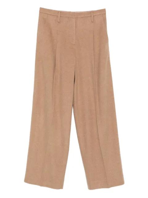 pleated belt-loops trousers by BY MALENE BIRGER