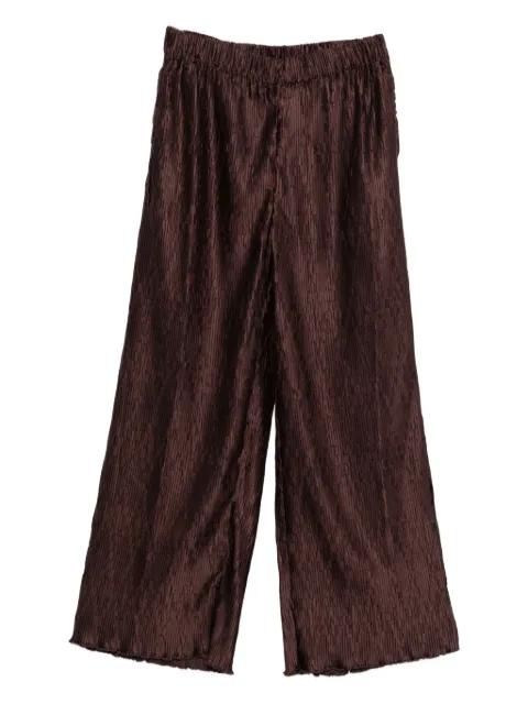 plissé-pleated trousers by BY MALENE BIRGER