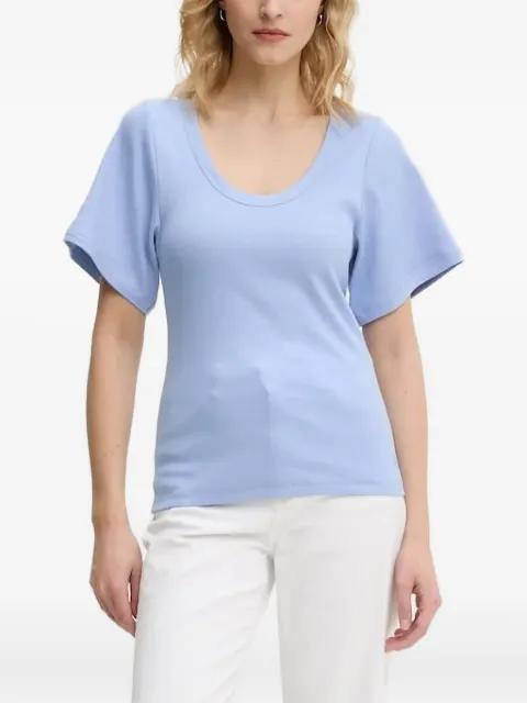 ribbed scoop-neck T-shirt by BY MALENE BIRGER