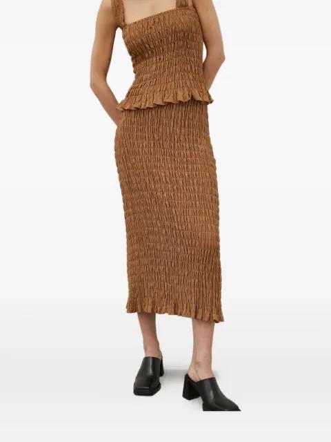 ruffled midi skirt by BY MALENE BIRGER