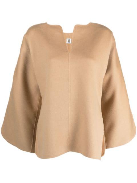 wide-sleeved wool blouse by BY MALENE BIRGER