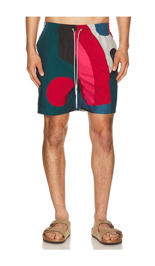 By Parra Ball To The Face Swim Shorts in Green,Blue by BY PARRA