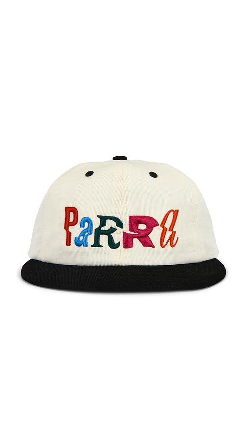 By Parra Error Logo 6 Panel Hat in Cream,Black by BY PARRA