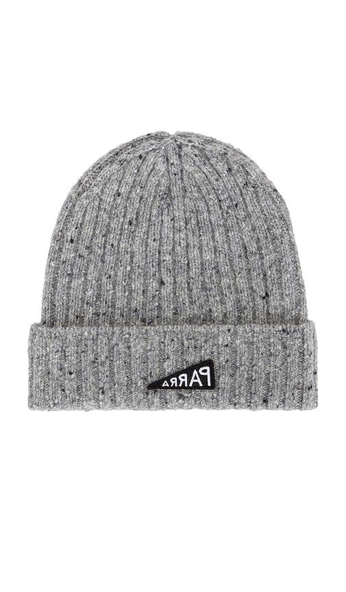 By Parra Reversed Flag Beanie in Grey by BY PARRA
