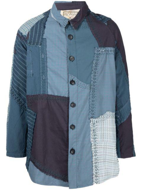 Miles panelled shirt jacket by BY WALID