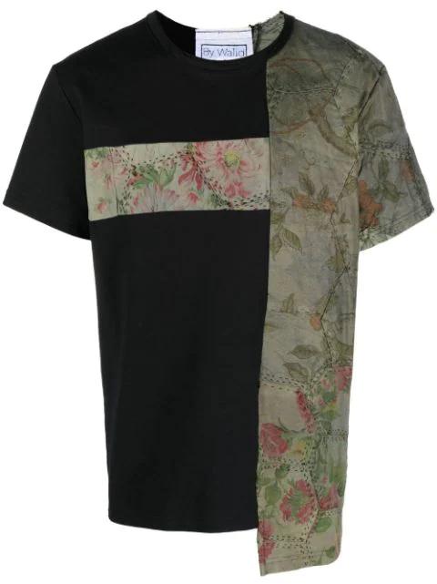 Patchy two-tone T-shirt by BY WALID