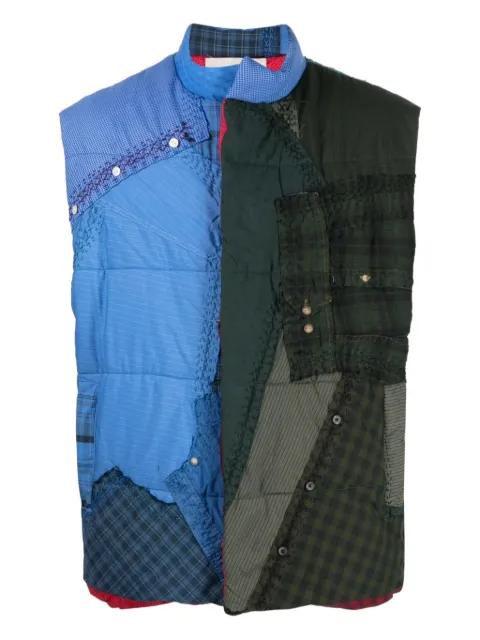 Teddy patchwork padded gilet by BY WALID