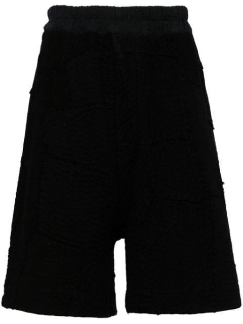 elasticated-waistband cotton shorts by BY WALID