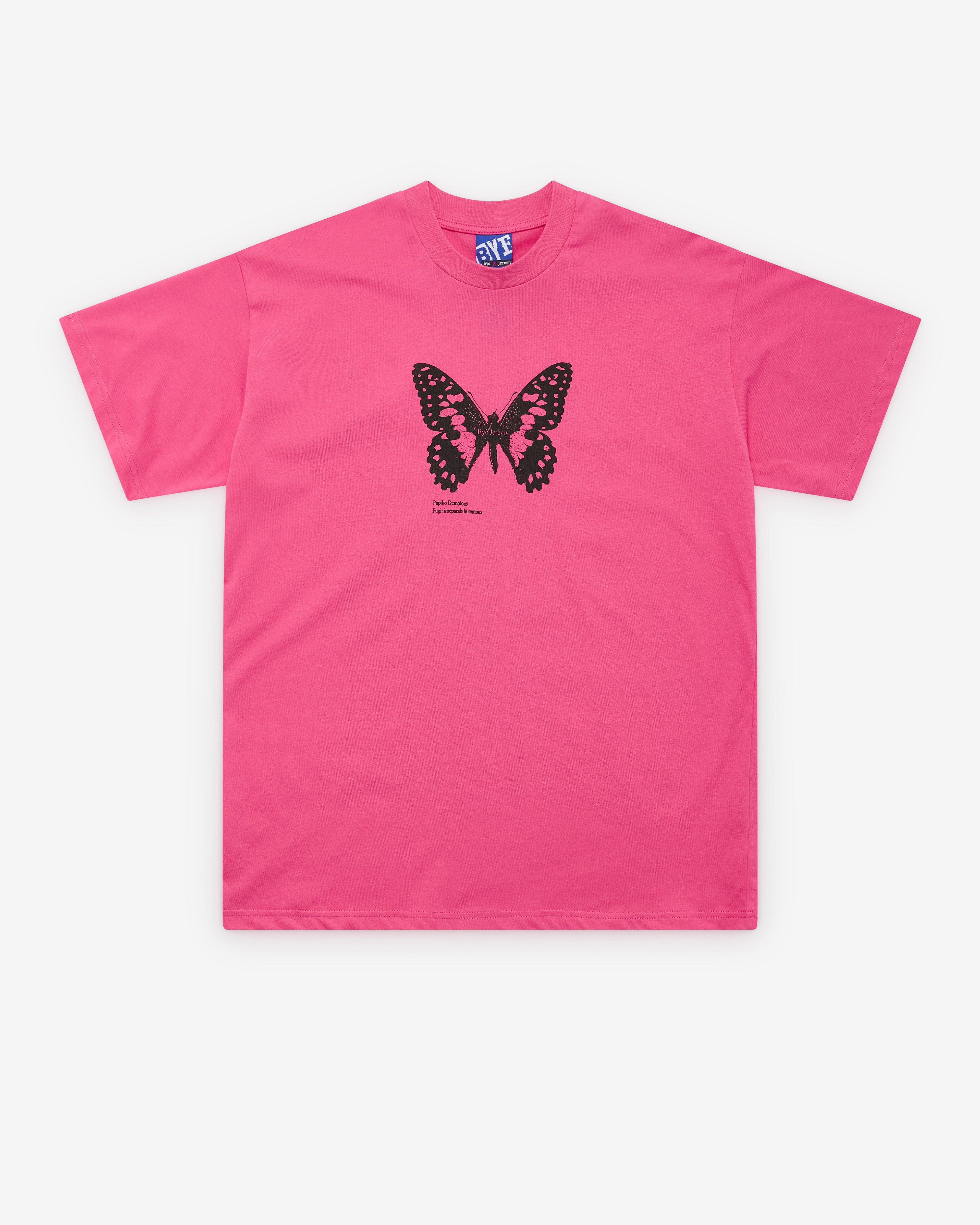 Bye Jeremy - Butterfly T-Shirt - (Pink) by BYE JEREMY