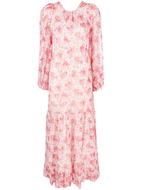 floral-print cut-out detailing dress by BYTIMO