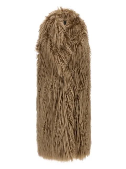 long-haired sleeveless vest by B&B COUTURE