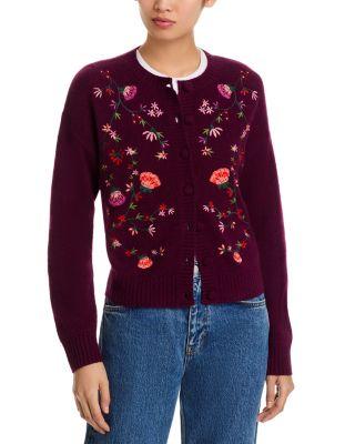 100% Cashmere Crewneck Cardigan Sweater - Exclusive by C BY BLOOMINGDALE'S CASHMERE