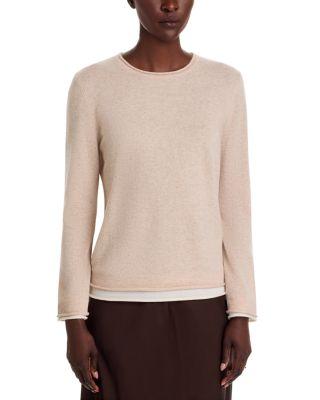 100% Cashmere Double Layer Crewneck Sweater - Exclusive by C BY BLOOMINGDALE'S CASHMERE