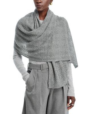100% Cashmere Pointelle Oversized Blanket Scarf - Exclusive by C BY BLOOMINGDALE'S CASHMERE