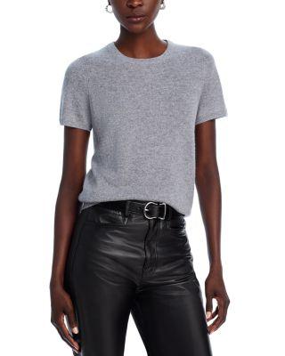100% Cashmere Short Sleeve Crewneck Sweater - Exclusive by C BY BLOOMINGDALE'S CASHMERE