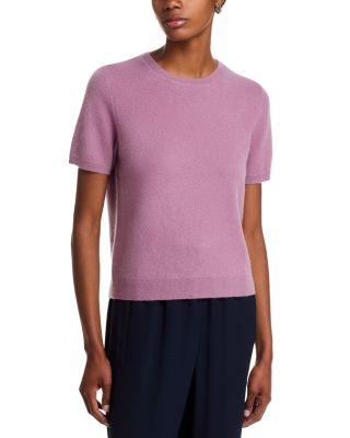 100% Cashmere Short Sleeve Crewneck Sweater - Exclusive by C BY BLOOMINGDALE'S CASHMERE