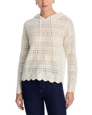 100% Pointelle Hoodie Sweater - Exclusive by C BY BLOOMINGDALE'S CASHMERE