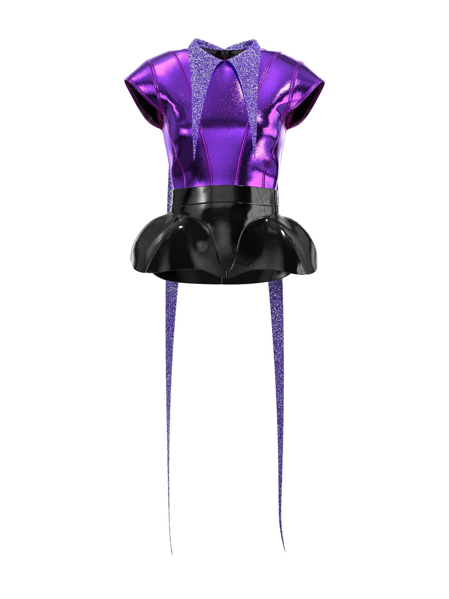 Robo-insect Peplum Top by C.GITAL