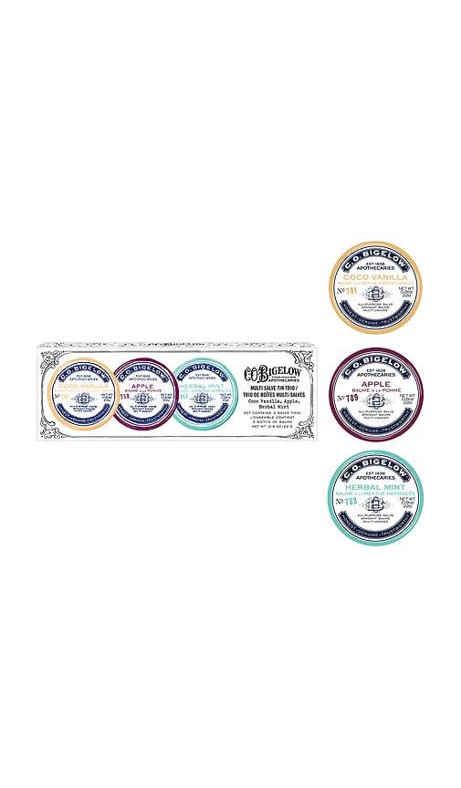 C.O. Bigelow Lip Salve Tin Trio in Herbal Mint, Apple & Coco Vanilla by C.O. BIGELOW