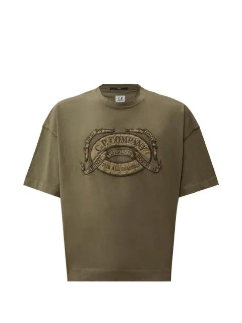 20/1 jersey short sleeve boxy logo T-shirt by C.P. COMPANY