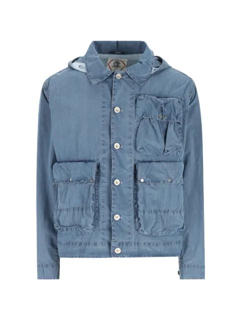 50 Fili Indigo bleached goggle jacket by C.P. COMPANY