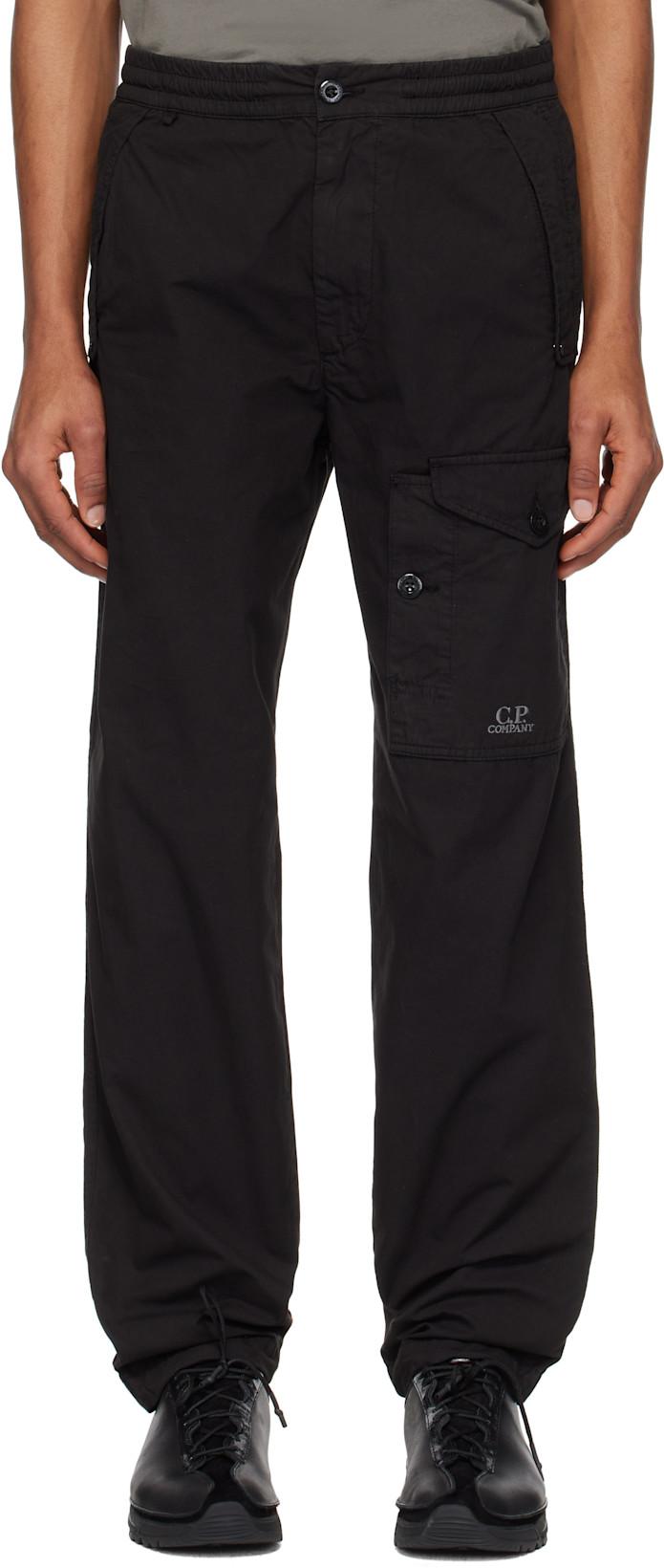 Black Microreps Cargo Pants by C.P. COMPANY