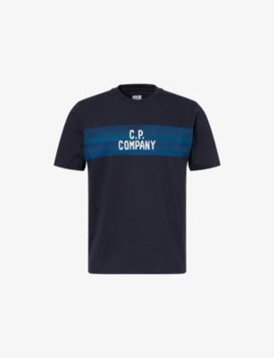 Centre Stripes Logo-Print Cotton T-Shirt by C.P. COMPANY