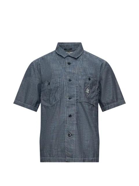 Chambray short sleeve button shirt by C.P. COMPANY