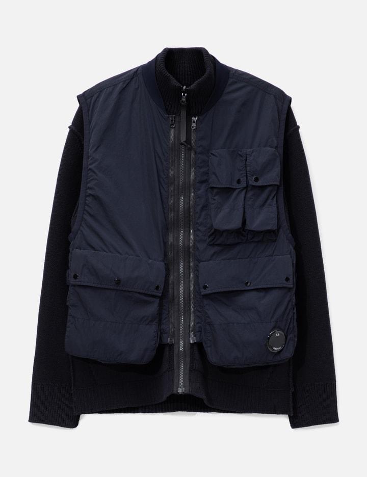 Cottonixed Zipped Cardigan by C.P. COMPANY