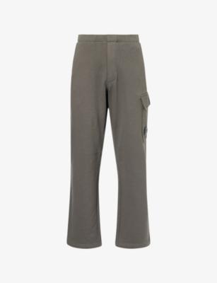 Diagnakl Raised Straight-Leg Cotton-Jersey Jogging Bottoms by C.P. COMPANY