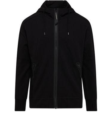 Diagonal Raised Fleece Goggle zipped hoodie by C.P. COMPANY