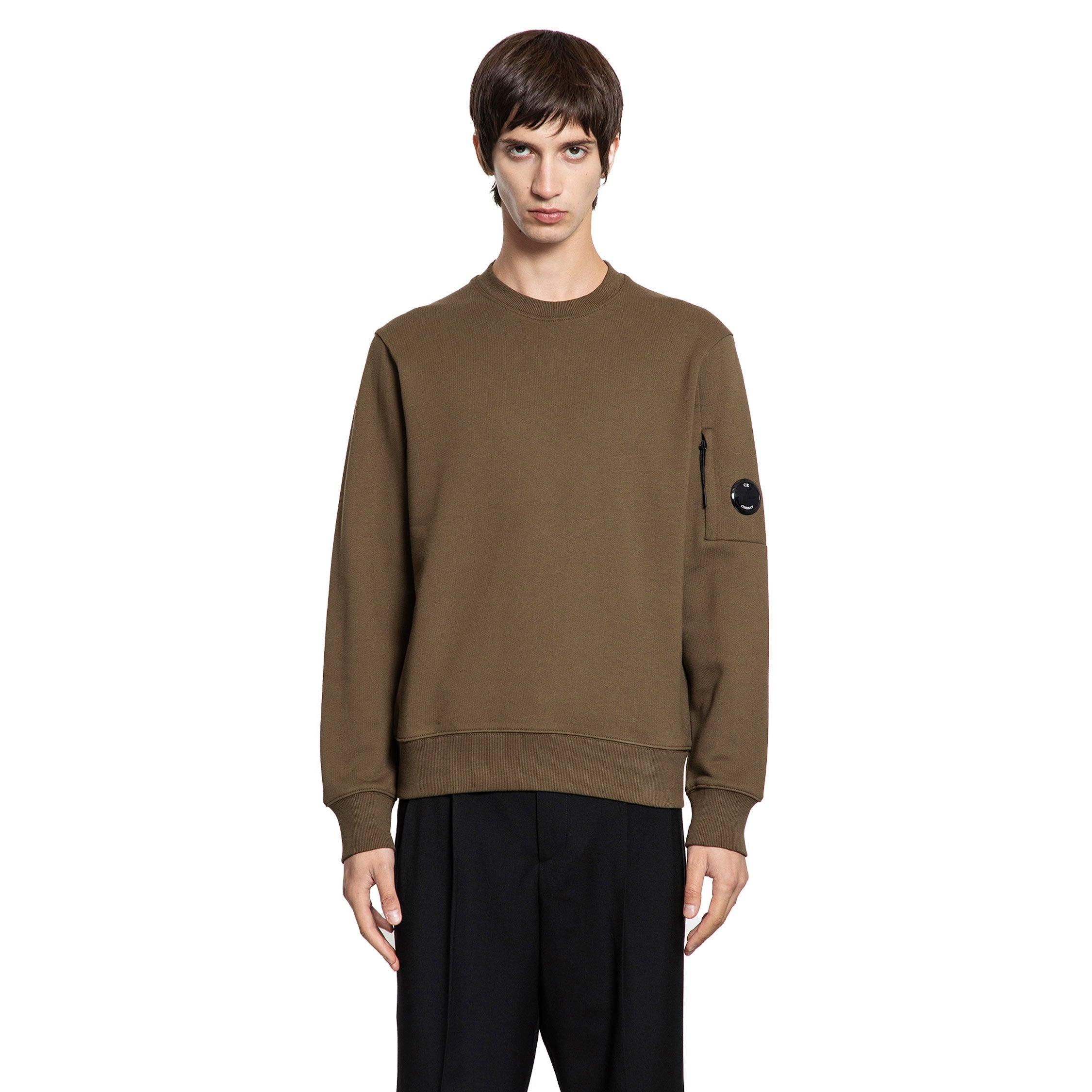 Diagonal Raised Fleece Lensweatshirt by C.P. COMPANY