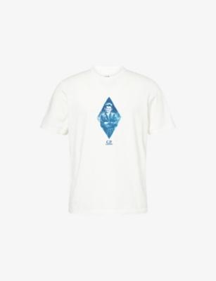 Diamond-Print Crewneck Cotton T-shirt by C.P. COMPANY
