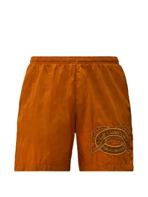 Eco-Chrome R logo-patch swim shorts by C.P. COMPANY