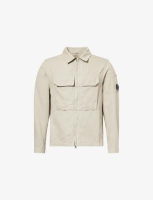 Flap-Pocket Logo-Hardware Cotton and Linen-Blend Overshirt by C.P. COMPANY