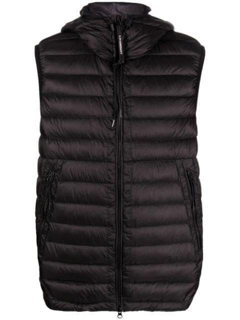 Goggles-detail quilted gilet by C.P. COMPANY